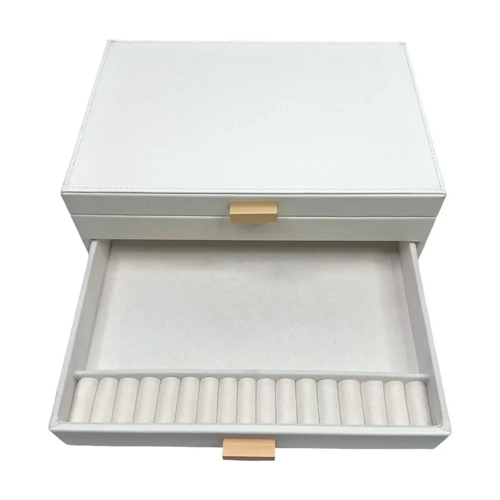 a new day Two Drawer Organizer Jewelry Box - 4” x 8” x 11”